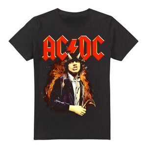AC/DC Mens Fire And Horns T-Shirt / Black